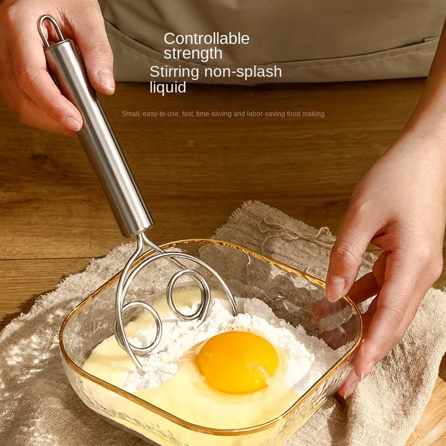 5484 Dough Whisk, Premium Stainless Steel Dutch Whisk, Dough Hand Mixer Artisan Blender For Egg, Bread, Cake, Pastry, Pizza Dough - Perfect Baking Tools, Whisking, Tirring Kitchen Tools (1 Pc) 5484 Dough Whisk, Premium Stainless Steel Dutch Whisk, Dough Hand Mixer Artisan Blender For Egg, Bread, Cake, Pastry, Pizza Dough - Perfect Baking Tools, Whisking, Tirring Kitchen Tools (1 Pc)